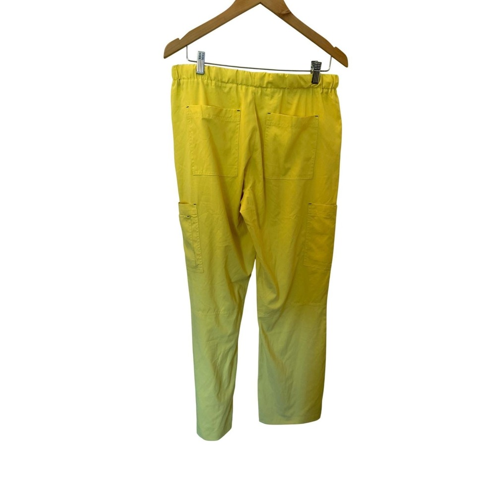 Koi Basics Yellow Scrub Pants M Regular Drawstring Cargo Pockets